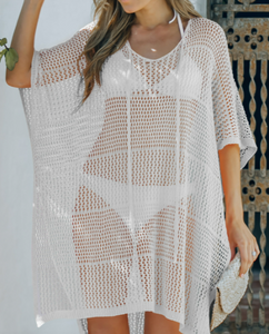 Pre-Order Knitted Hollow-out Beach Cover ups with Slits