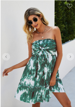 Load image into Gallery viewer, Pre-Order Strapless Solid Ruffle Mini Dress