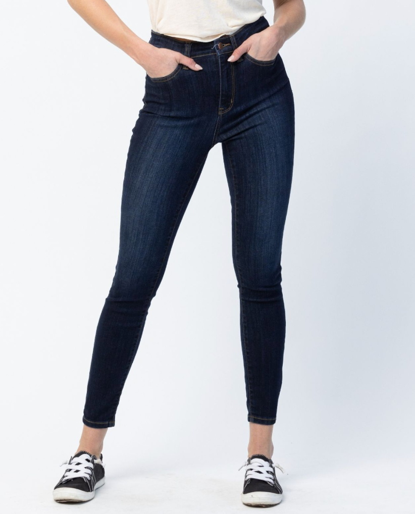 Judy Blue HI-WAIST BACK PHONE YOKE SEAM SKINNY