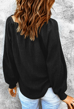 Load image into Gallery viewer, Pre-Order Scoop Neck Puff Sleeve Waffle Knit Tops