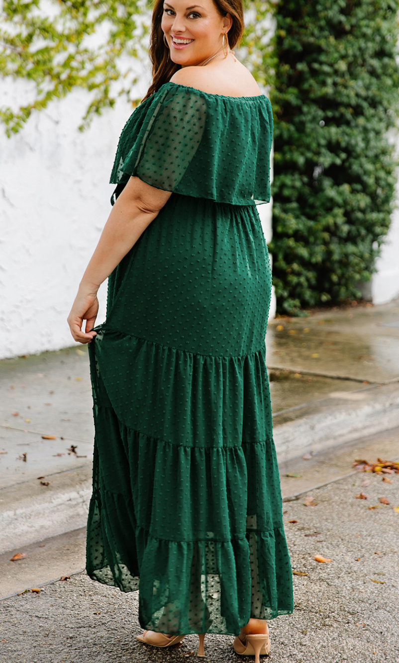 Tiered ruffle dress plus size best sale