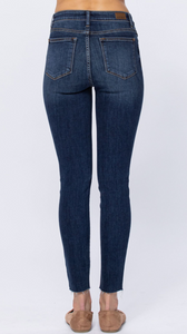 Judy Blue HI-RISE BUTTON FLY CUTOFF SKINNY