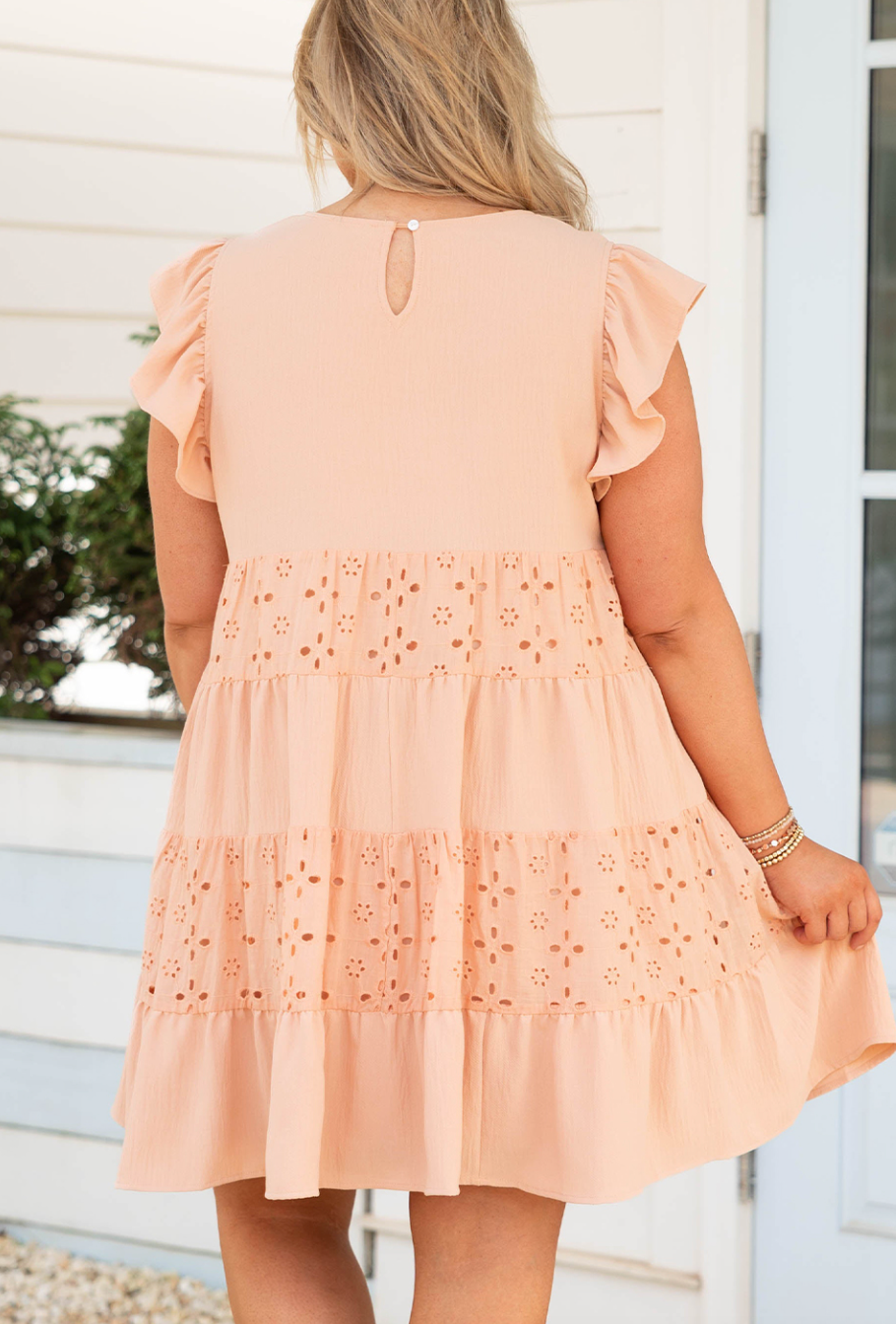 orange broderie anglaise dress LTS Tall Women's Maternity Rust Orange Broderie Anglaise Cotton Midi Dress