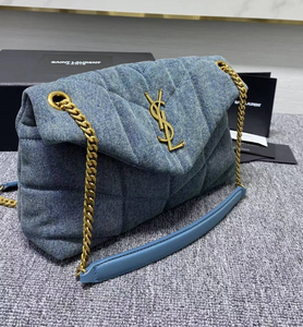 Pre-Order YSL Inspired Denim Puffer Bags – Worn & Refined