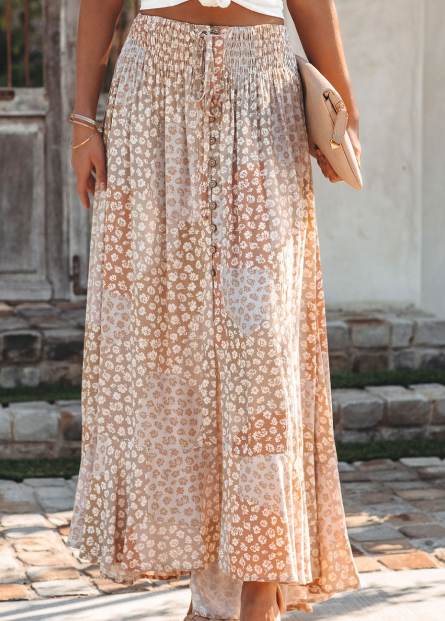 July button front maxi skirt hot sale