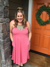 Load image into Gallery viewer, Pink Midi Dress