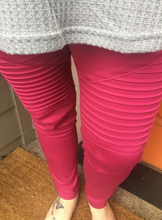 Load image into Gallery viewer, Pink Moto Jeggings