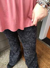 Load image into Gallery viewer, Charcoal Wash Flare Leggings