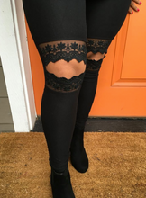 Load image into Gallery viewer, Lace Accent Leggings