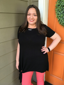 Black Tunic with Side Tie
