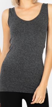 Charcoal Scoop Neck Layering Tank