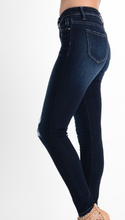 Load image into Gallery viewer, Dark Wash Mid Rise Skinny Jeans