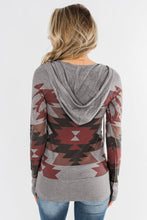 Load image into Gallery viewer, Gray Aztec Hoodie