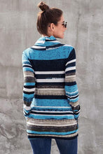 Load image into Gallery viewer, Stripe Cowl Neck Sweatshirts