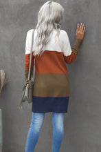 Load image into Gallery viewer, Pre-Order Color Block Longline Cardigan with Pocket