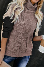 Load image into Gallery viewer, Pre-Order Cable Knit Color Block Sweater