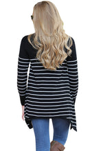 Load image into Gallery viewer, Pre-Order Black Stripe Knit Pullover