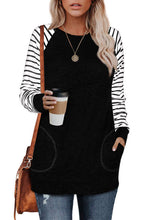 Load image into Gallery viewer, Striped Sleeve Pocket Tunic