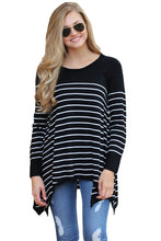 Load image into Gallery viewer, Pre-Order Black Stripe Knit Pullover