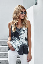 Load image into Gallery viewer, Tie Dye Spaghetti Strap Buttoned Tank Top