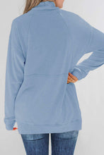 Load image into Gallery viewer, 3/4 Zip Sweatshirt with Pockets