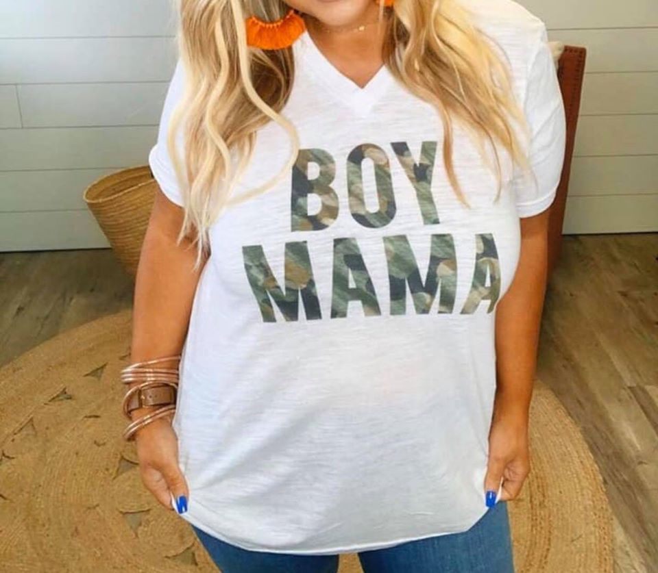 Camo Boy Mama T-Shirt