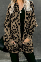 Load image into Gallery viewer, Leopard Front Pocket Cardigan
