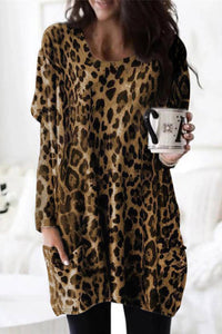 Leopard Tunic with Front Pockets