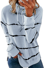 Load image into Gallery viewer, Cowl Neck Hoodies with Tie Dye Stripe