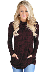 Pre-Order Heathered Cowl Neck Tops