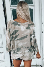 Load image into Gallery viewer, Pre-Order Oversize Camo Print Long Sleeve Top