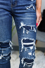 Load image into Gallery viewer, Patched Distressed Skinny Jeans