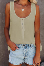Load image into Gallery viewer, Button Textured Tank Top