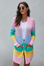 Load image into Gallery viewer, Knit Color Block Cardigan