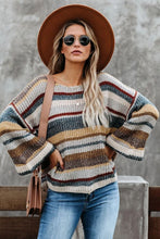 Load image into Gallery viewer, Relaxed fit Striped Sweater
