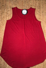Load image into Gallery viewer, Red Scoop-Neck Tank Top