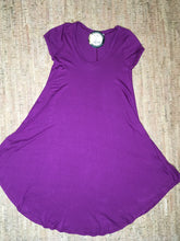 Load image into Gallery viewer, Purple Deep V-Neck Tunic/Dress