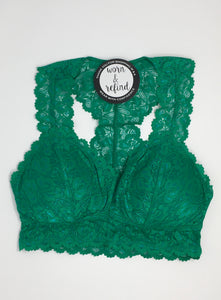 Green Lace Padded Bralette