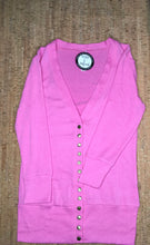 Load image into Gallery viewer, Candy Pink 3/4 Sleeve Snap Cardigan