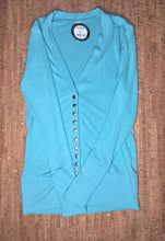 Load image into Gallery viewer, Ash Mint Long Sleeved Snap Cardigan
