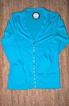 Load image into Gallery viewer, Ice Blue Long Sleeve Snap Cardigan
