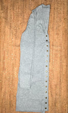 Load image into Gallery viewer, Heather Grey Long Snap Cardigan