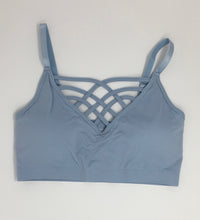 Load image into Gallery viewer, Ash Blue Criss-Cross Bralette