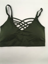 Load image into Gallery viewer, Army Green Criss-Cross Bralette