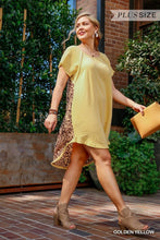 Load image into Gallery viewer, Golden Yellow Dress with Leopard Back