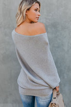 Load image into Gallery viewer, Ribbed Textured Batwing Sleeve Sweater