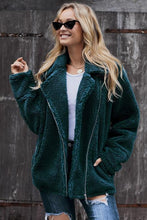 Load image into Gallery viewer, Green Sherpa Size Zip Jacket