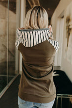 Load image into Gallery viewer, Pre-Order Olive &amp; Stripe Double Hoodie