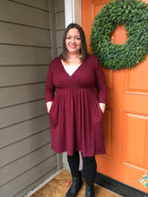 Load image into Gallery viewer, Burgundy Front Wrap Tunic/Dress
