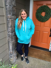 Load image into Gallery viewer, Teal Hoodie with Front Kangaroo Pocket